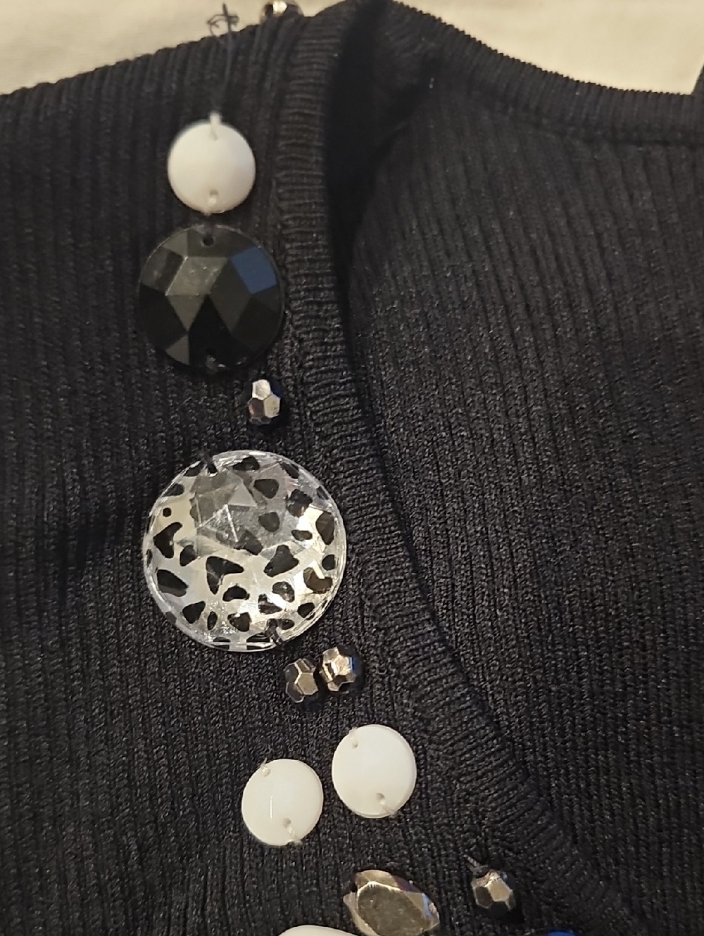 Ruby Rd Beaded Knit Top - Picture 3 of 4